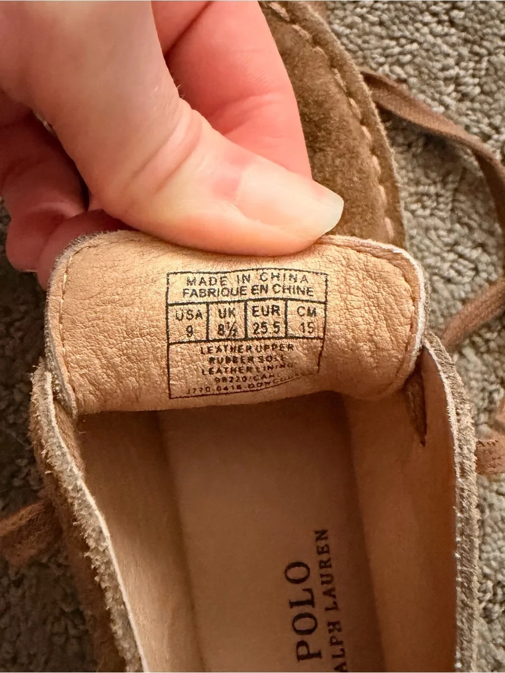 Ralph Lauren suede lace